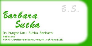 barbara sutka business card